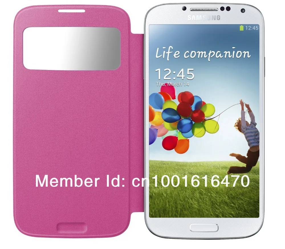 New Premium Flip S View PU Leather Case Cover For Samsung Galaxy S4 Siv I9500 |