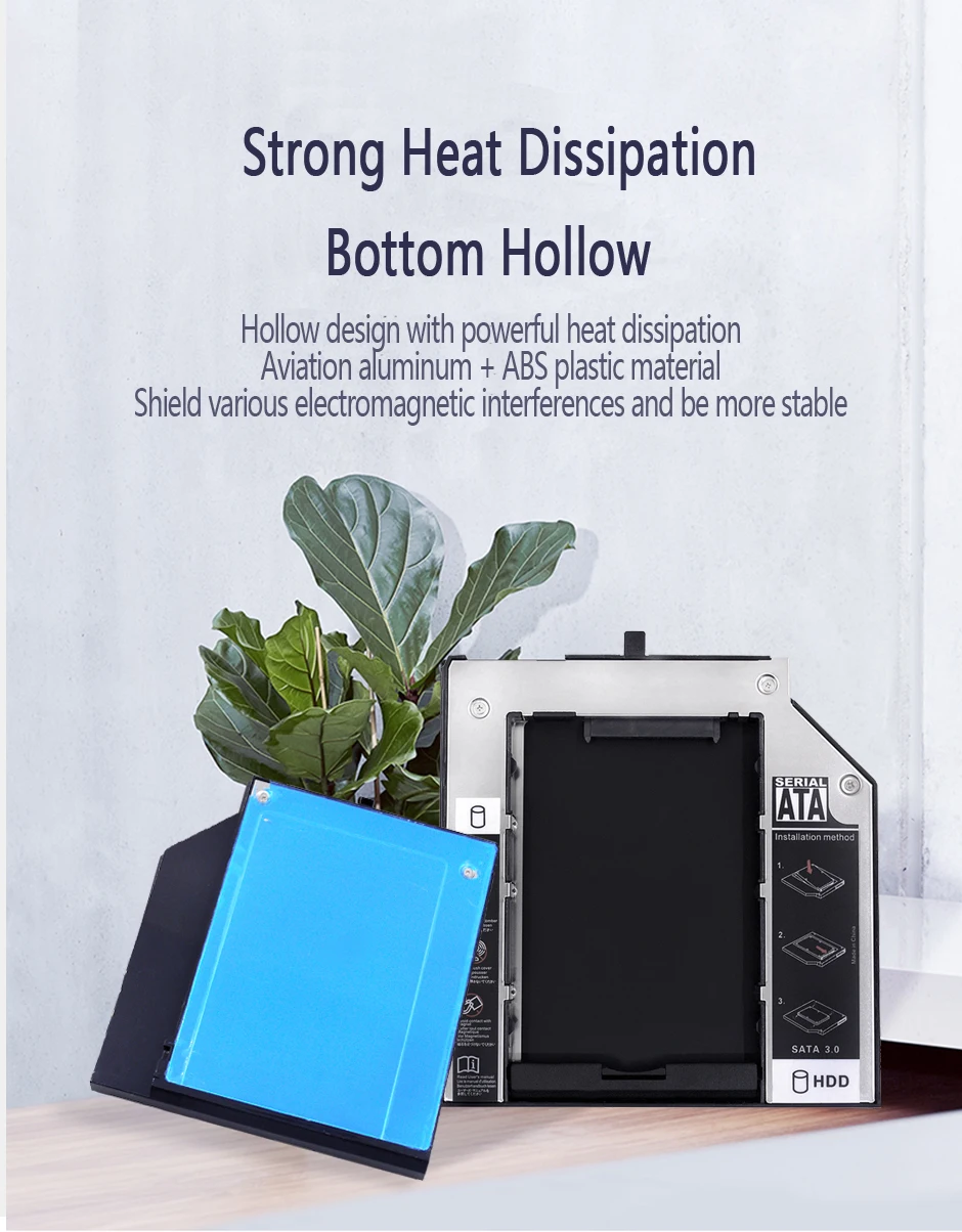 SATA 3,0 2nd HDD Caddy 9,5 мм 2," 2 ТБ SSD чехол Корпус жесткого диска для ThinkPad IBM ноутбука DVD-ROM Оптический отсек