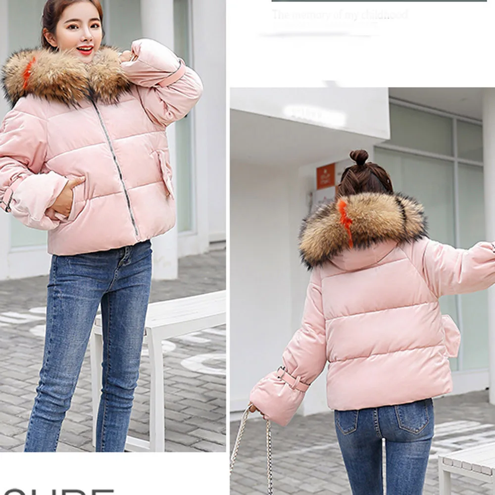 

Winter Parkas Women Winter Nice Female Coat Overcoat Casual Korea Style Zip Thick Jacket Women Hooded Fur Overcoat Winter Casaco