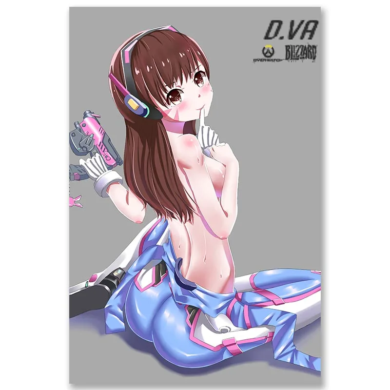 Overwatchs плакат d. va картина аниме настенные художественные шелковые Поттеры для спальни домашний декор художественные принты шелковая Живопись - Цвет: 05