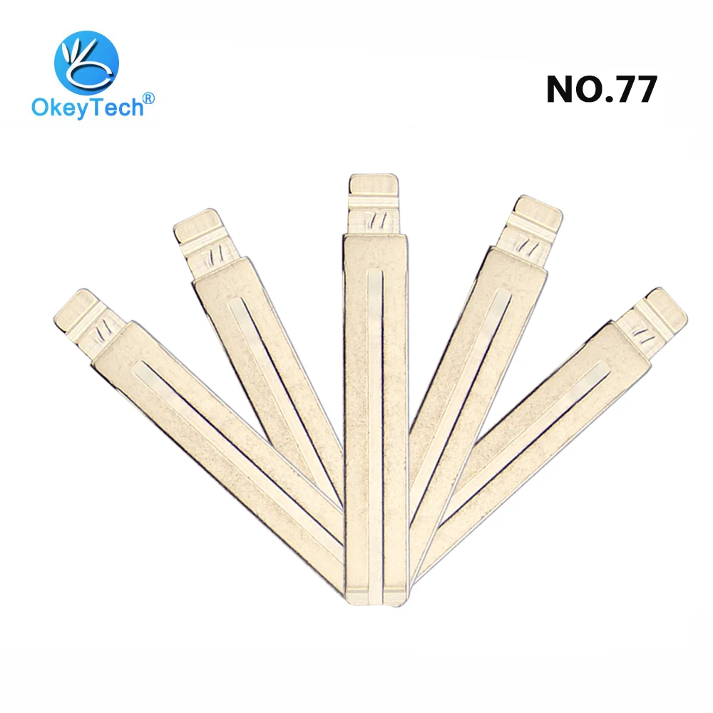 OkeyTech 10pcs/lot NO.77 KD Car Flip Folding Key Blade Auto Remote Control Metal Uncut Blank #77 for New Wuling 6390 | Автомобили и