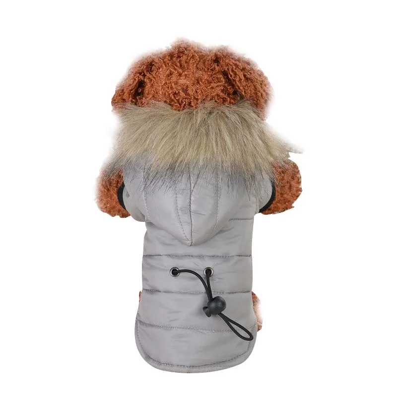 Горячая Распродажа Пальто для собак зимняя теплая одежда с капюшоном маленьких