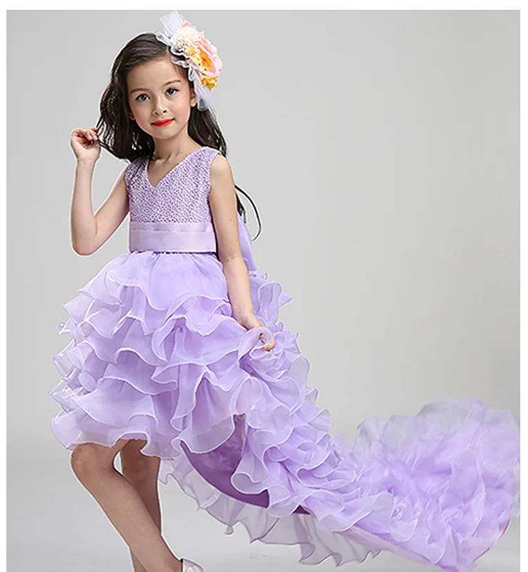 Платье наивысшего качества с цветочным рисунком на свадьбу для девочек бальное