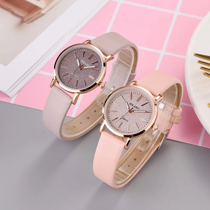 2019 цветов часы женские матовые сенсорные повседневные кварцевые розовое золото