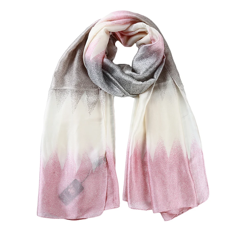 

Gradient Scarf Woman Summer Beach Towel Seaside Sunscreen Shawl Scarves Soft Silk Scarf