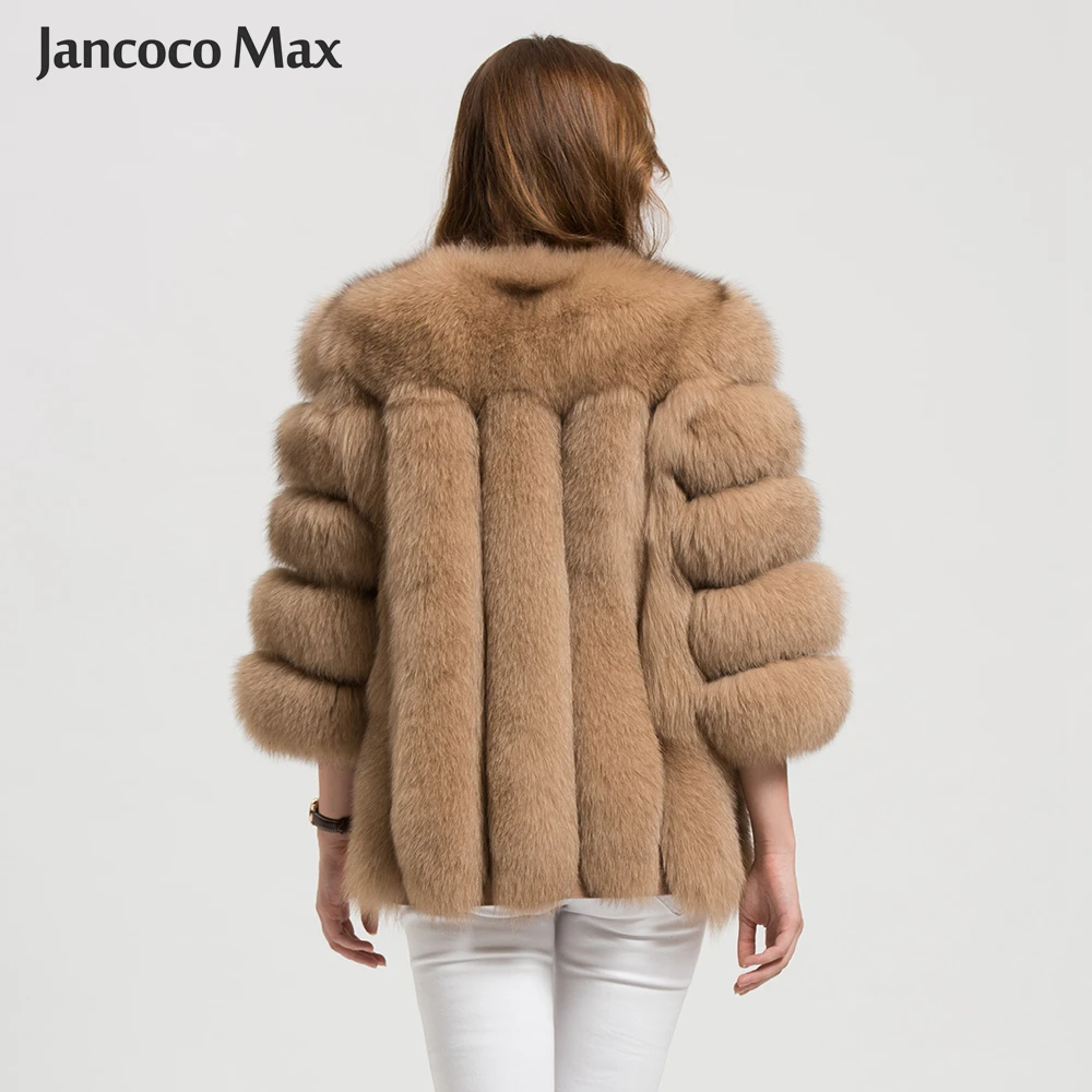 Jancoco Max опт/розница 10 цветов женская меховая куртка из натурального Лисьего меха или женская зимняя Модная Меховая куртка S1589