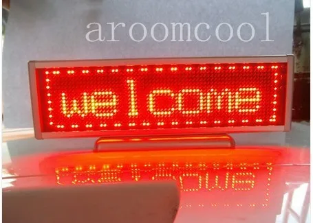 

16x64 Display Programmable Message Moving scrolling LED Name Badge Tag Red