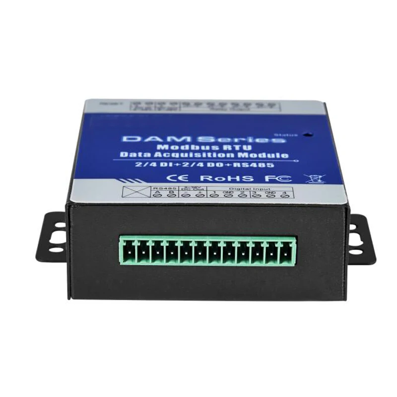 Модуль Modbus RTU IO DAM112 4 цифровых входа управление цифровыми релейными выходами