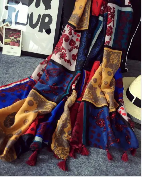 Новинка Весна Осень 2016 Модный женский шарф ретро непальская хлопковая льняная