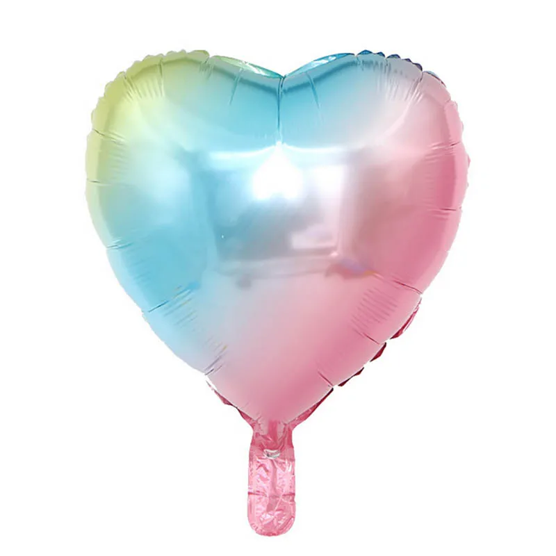 8 шт./лот 18 дюймов Красное Сердце воздушные шары из фольги Love украшение для свадьбы дня рождения с днем рождения шаровым гелием Globos вечерние поставки - Цвет: gradient star