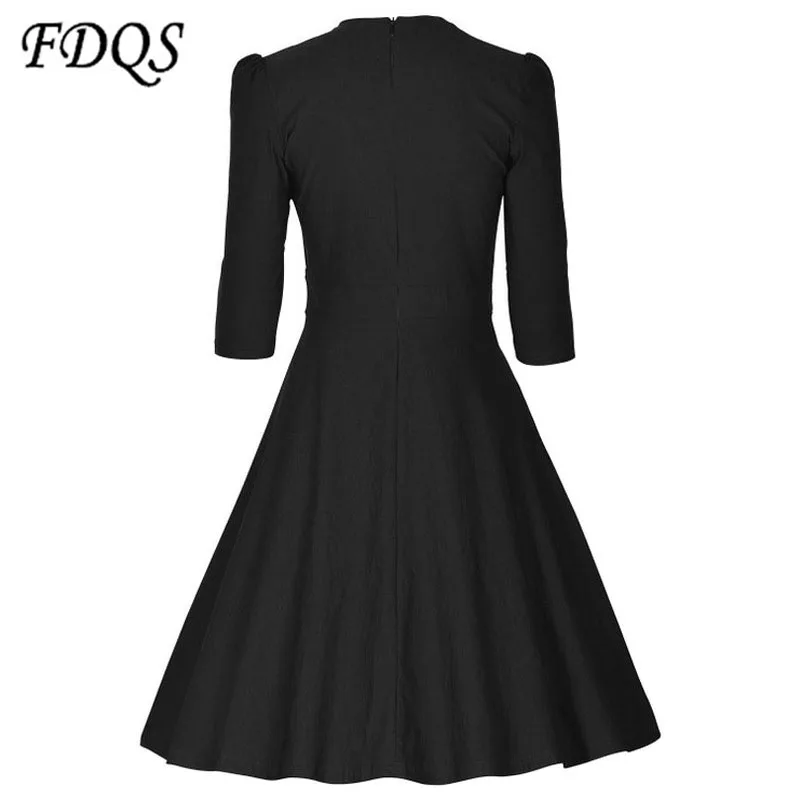 2016 летнее платье женщины мода сплошной семь рукав однобортный сексуальное Vestidos платья женщин Большой