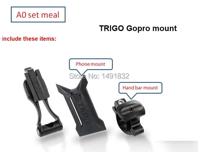 Триго gopro Крепление Gopro аксессуары набор Go pro крепление камеры и крепление телефона