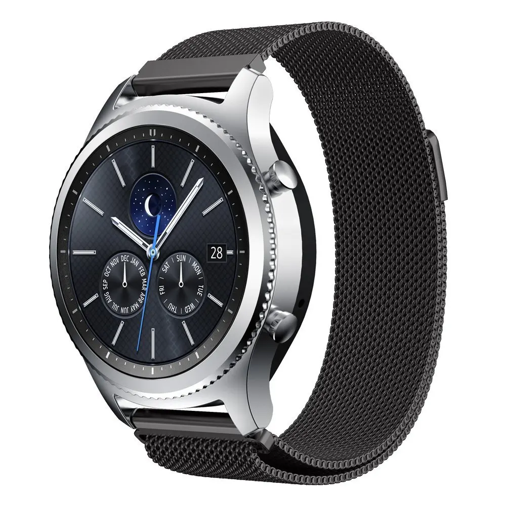 Uebn 22 мм Milanese Loop band для Samsung Шестерни S3 классический браслет ремешок Frontier