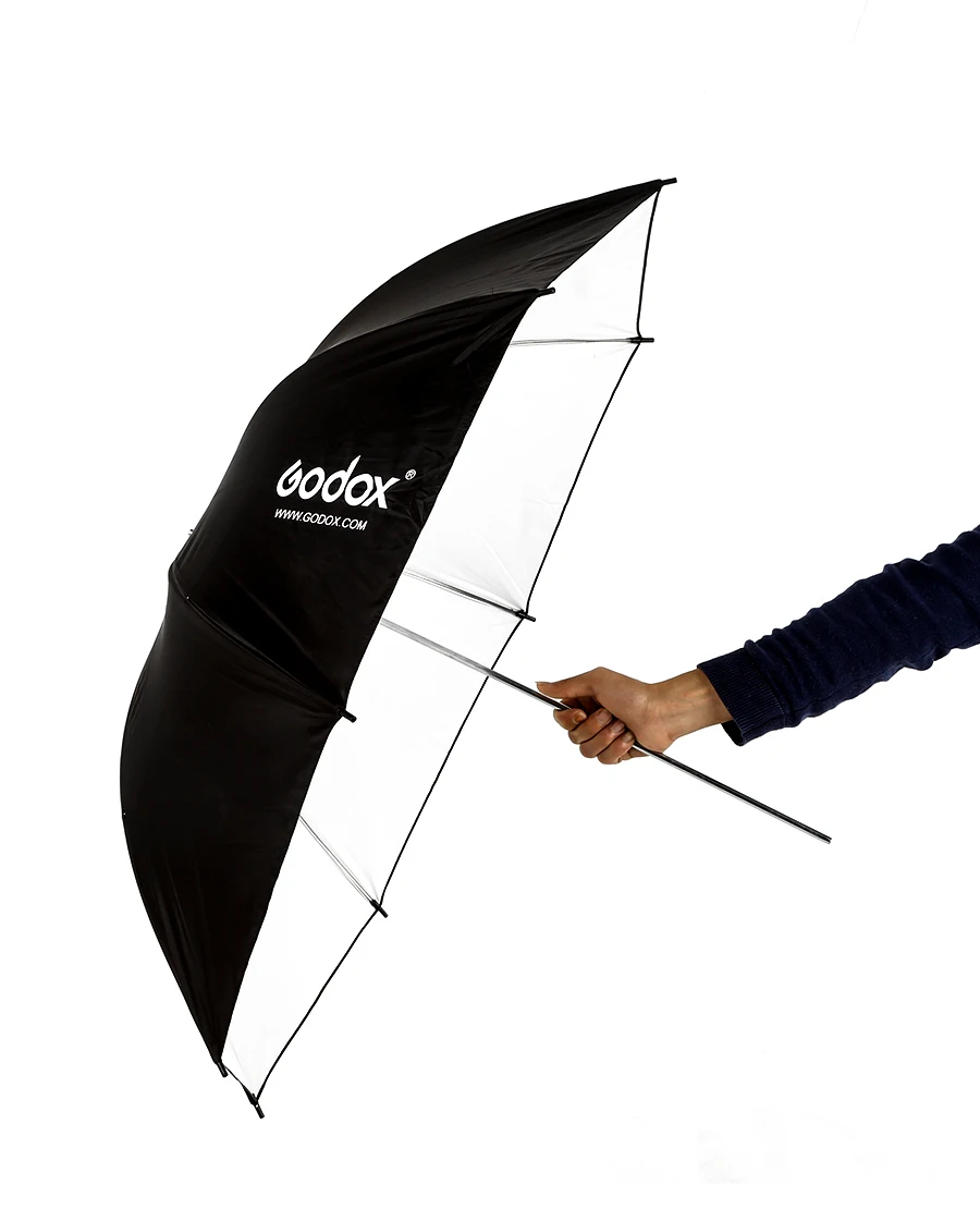 Godox Studio Photogrphy 4" 102 см Черное и белое освещение отраженным светом зонтик