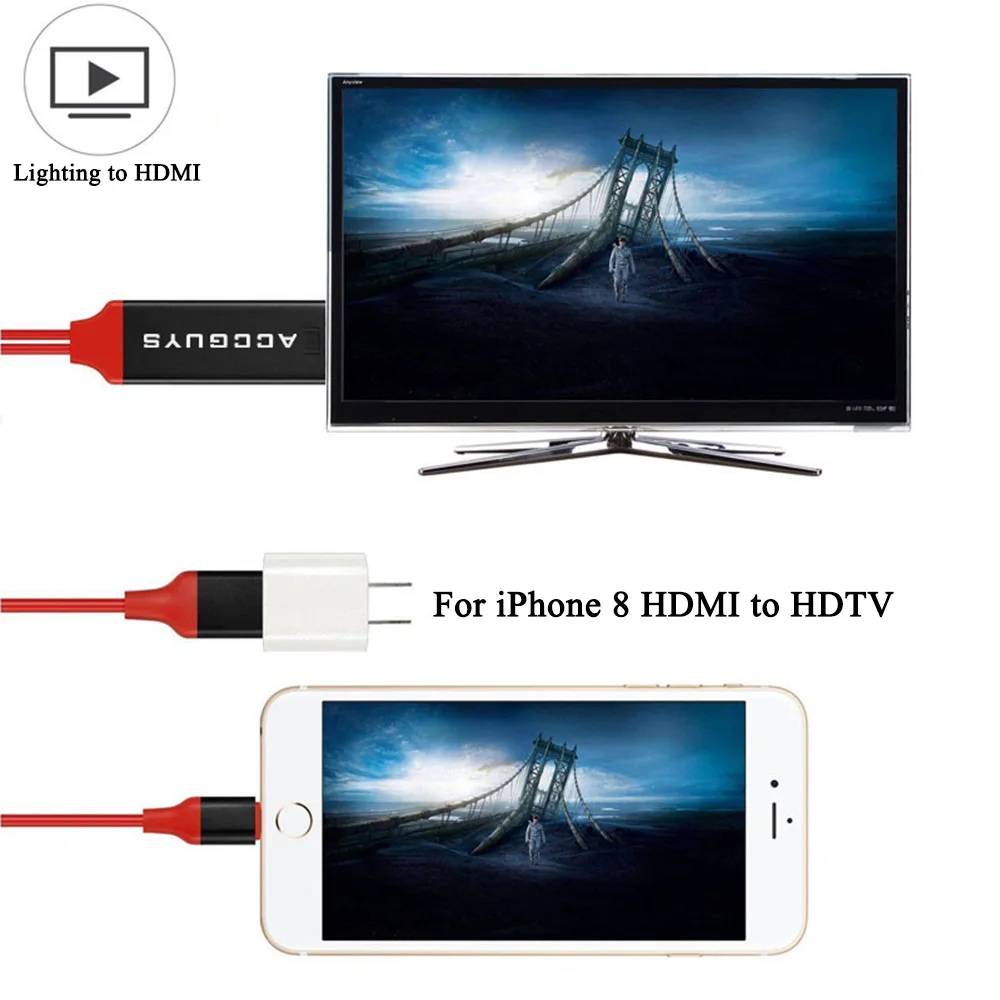 ACCGUYS 2 м освещение к HDMI USB кабель HD 1080P видео Смарт конвертер адаптер для HDTV TV