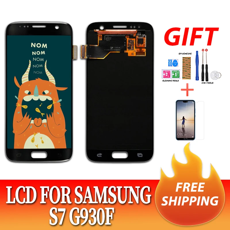 ORIGINAL OLED LCD Replacement for SAMSUNG Galaxy S7 Display G930 G930F with Touch Screen Digitizer Assembly | Мобильные телефоны и