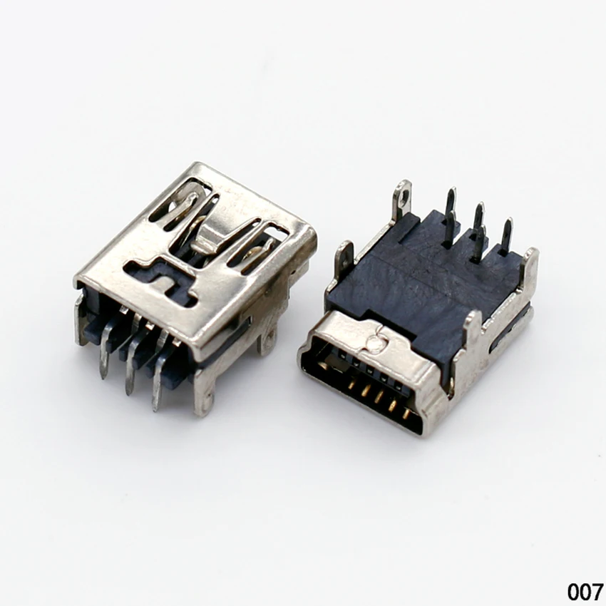 1X DIY MIni USB B 5 контактов гнездовой разъем 90 градусов плоский интерфейс сварочный