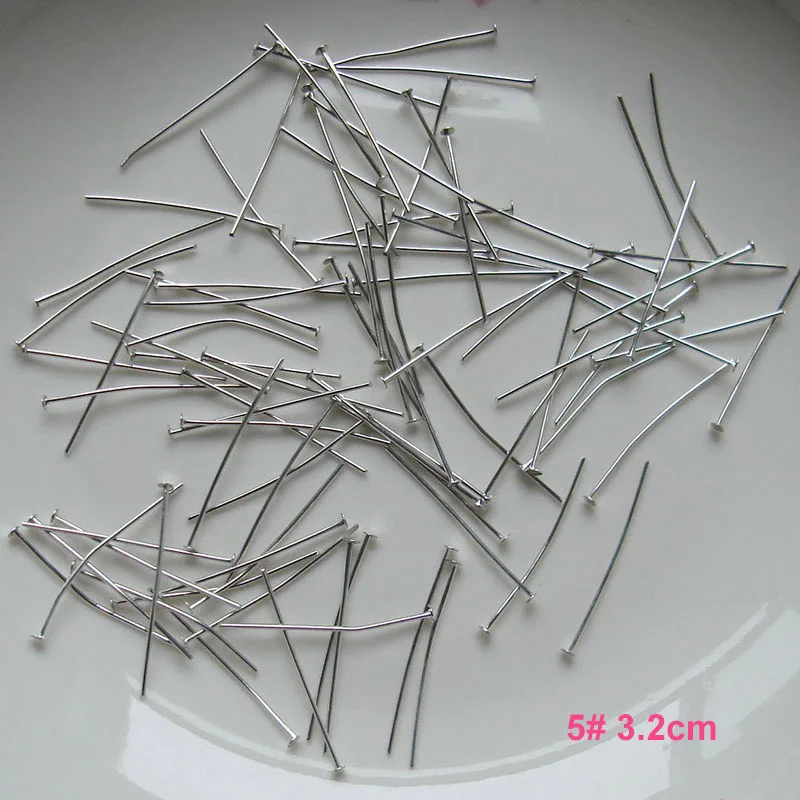 200 шт. различные размеры Серебряная отделка простые металлические шпильки для