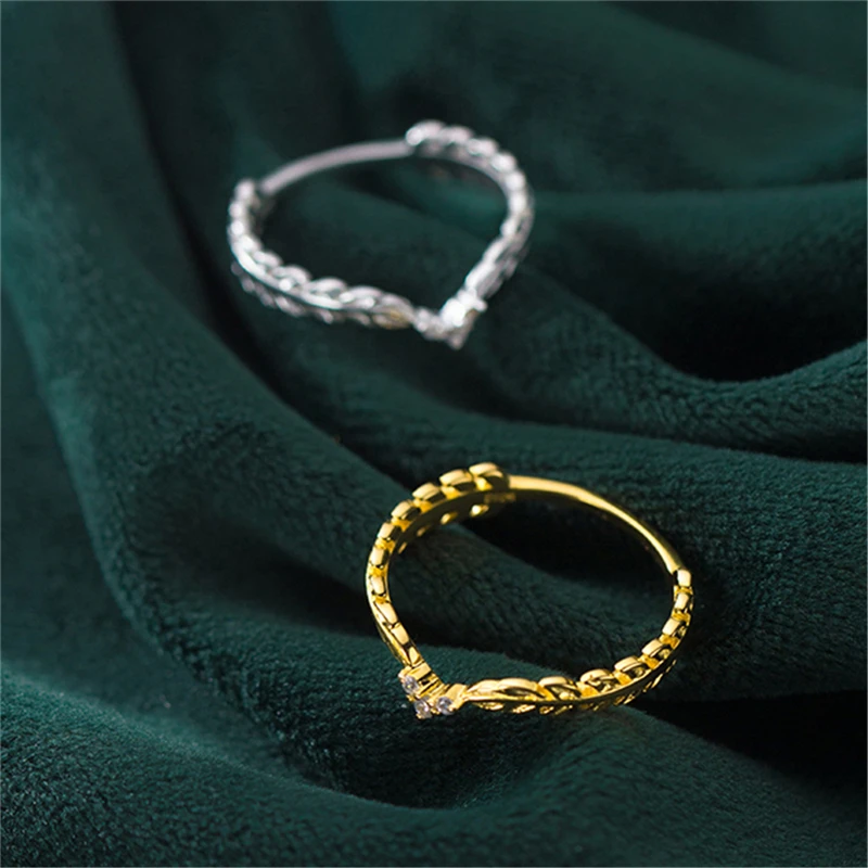 Женское кольцо с листьями пшеницы из серебра 925 пробы|Кольца| | - Фото №1