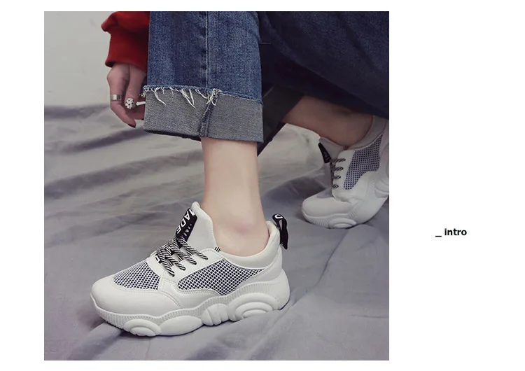 Женские кроссовки; коллекция года; basket femme tenis feminino; белые туфли на платформе; женские кроссовки с круглым носком и кружевом; женская летняя обувь