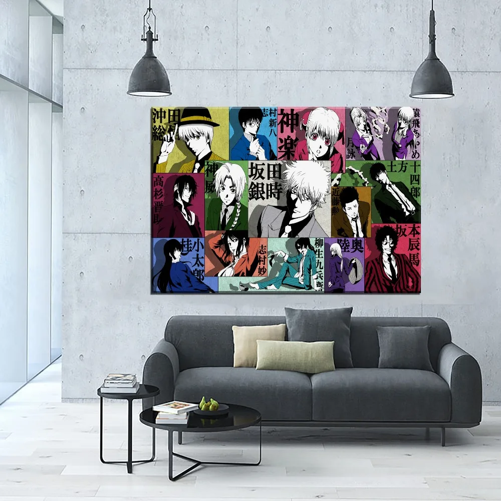 Настенное искусство домашний декор модульный один комплект 3 панели аниме Gintama