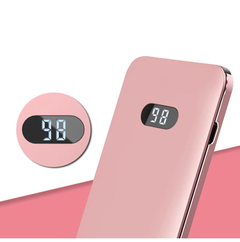 Карманный телефон power Bank 10000 мАч Внешний аккумулятор телефон зарядное устройство Ulta Тонкий power bank для iPhone 8 X XS XR samsung Xiaomi Redmi