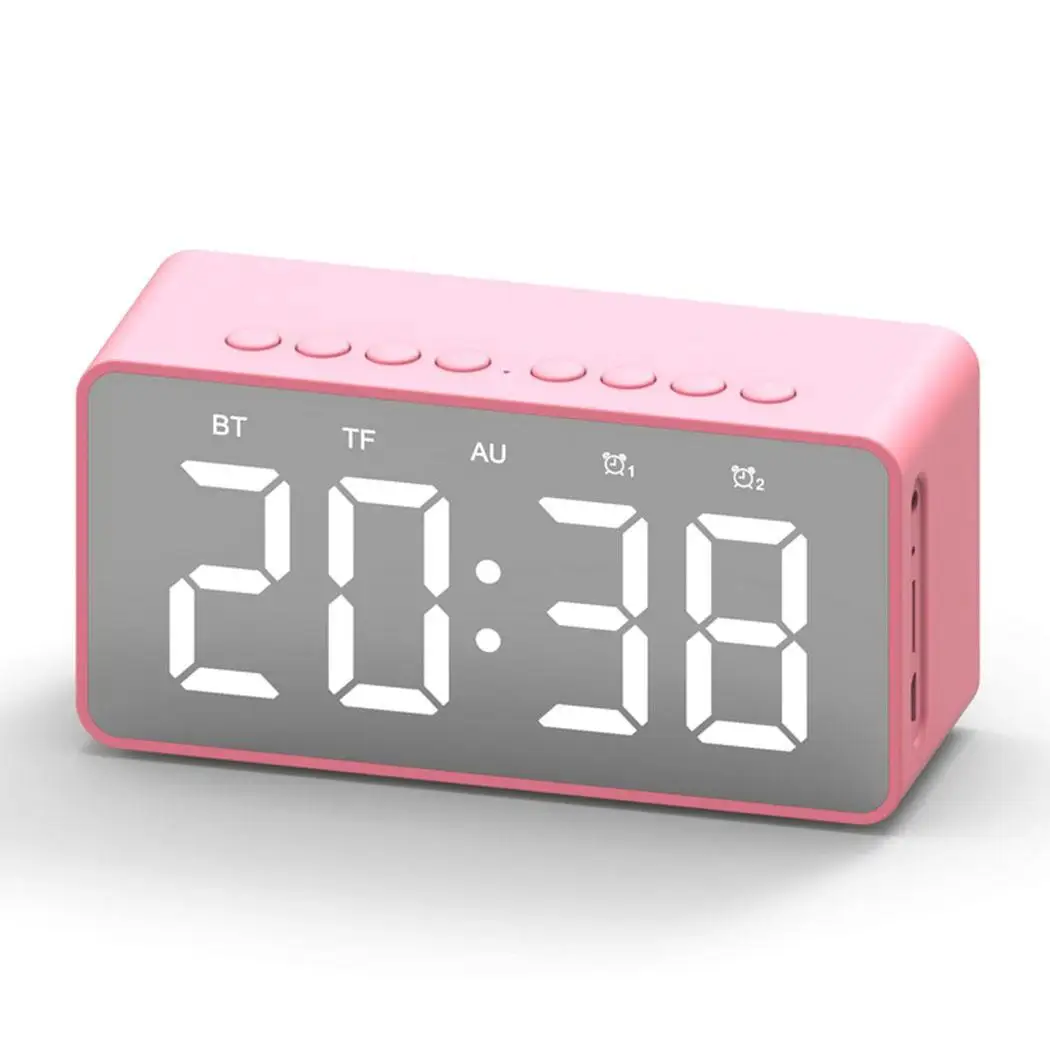 Портативный мини беспроводной Bluetooth динамик светодиодный дисплей Будильник V5.0 8h