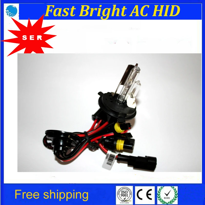 Акция 2x H4 2 ксеноновая лампа 6000K HID супер яркая 12 V/24 V 35W Автомобильная фара 2/L AC