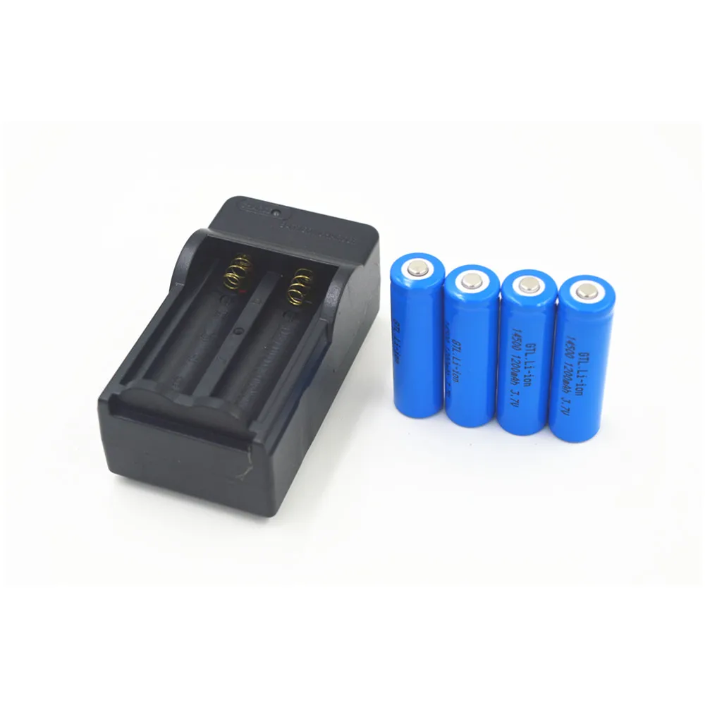 4 шт. литий ионные аккумуляторные батарейки 14500 3 7 в 1200 мАч|rechargeable battery|battery li-ionchargers