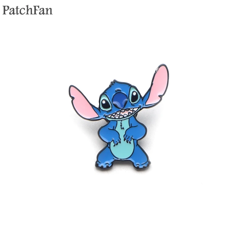 4 Patchfan ститч цинк галстук мультфильм забавные булавки броши для рюкзака, одежды для мужчин женщин шляпа декоративные значки медали A1654 - Цвет: 4