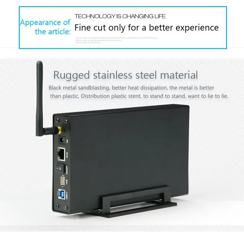 BEESCLOVER RJ45 футляр для внешнего жесткого диска Nas Wifi антенна беспроводной Wifi Sata Usb 3,0 Wifi HDD интерфейс коробка 3,5 HDD Caddy