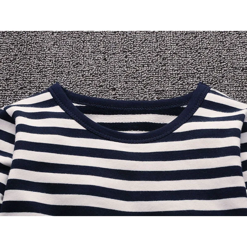 MEETBUD New spring Children clothing baby boys set fashion casual o-neck cotton stripe sets boy kids long sleeves pants |