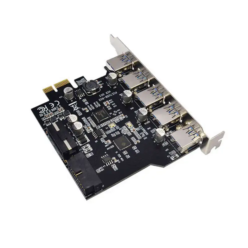 USB3.0 карта расширения 5 портов + 19Pin слот Компьютерные аксессуары для Winxp Vista XXM8 |