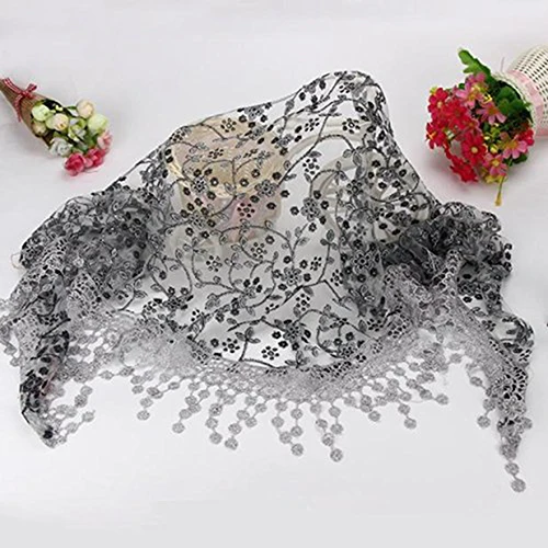 Новое поступление кружевной шарф с фотографией и кисточками для новорожденных