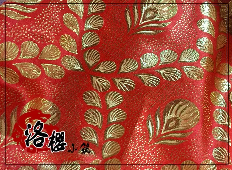 Тканая золотая ткань cheongsam костюм кимоно advanced cos Одежда металлическая Дамасская ткань шириной 1,5 метров