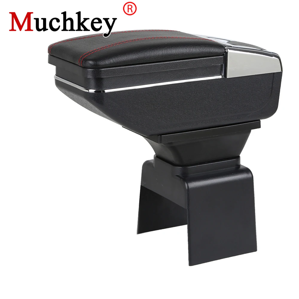 

For Peugeot 307 2004-2013 Armrest Box Center Storage Box With Cup Holder Ashtray Stowing Tidying Arm Rest Rotatable Car-styling