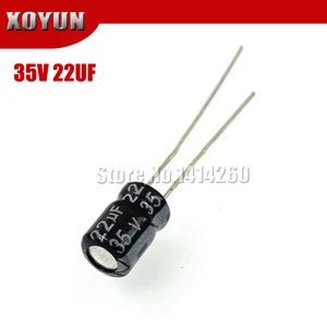 50 шт.лот Новый 35V22UF 5X7mm 22 мкФ 35В электролитический конденсатор