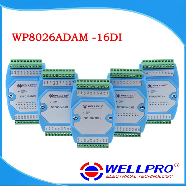 Модуль цифрового ввода WP8026ADAM ( 16DI) _ изолированный оптопара связь RS485 MODBUS RTU -
