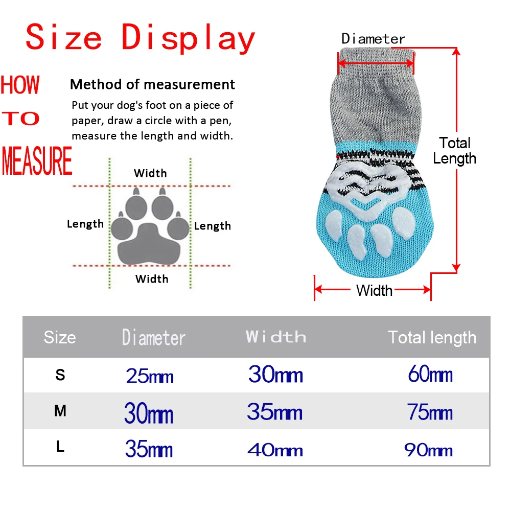Dropshipping 4pcs/set Socks For Dogs Indoor Pet Cat Shoes Soft Cotton Anti-slip Knit Weave Warm Skid Bottom Products For Animals