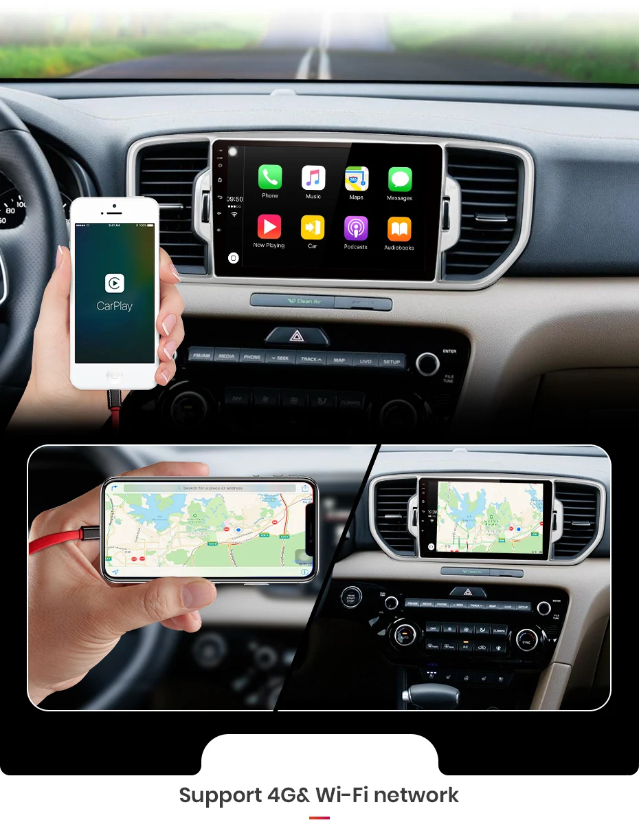AWESAFE для KIA Sportage 4 KX5 автомобильный Радио Мультимедиа Видео плеер gps DSP No 2din 2 din Android 9,0 4G+ 64G