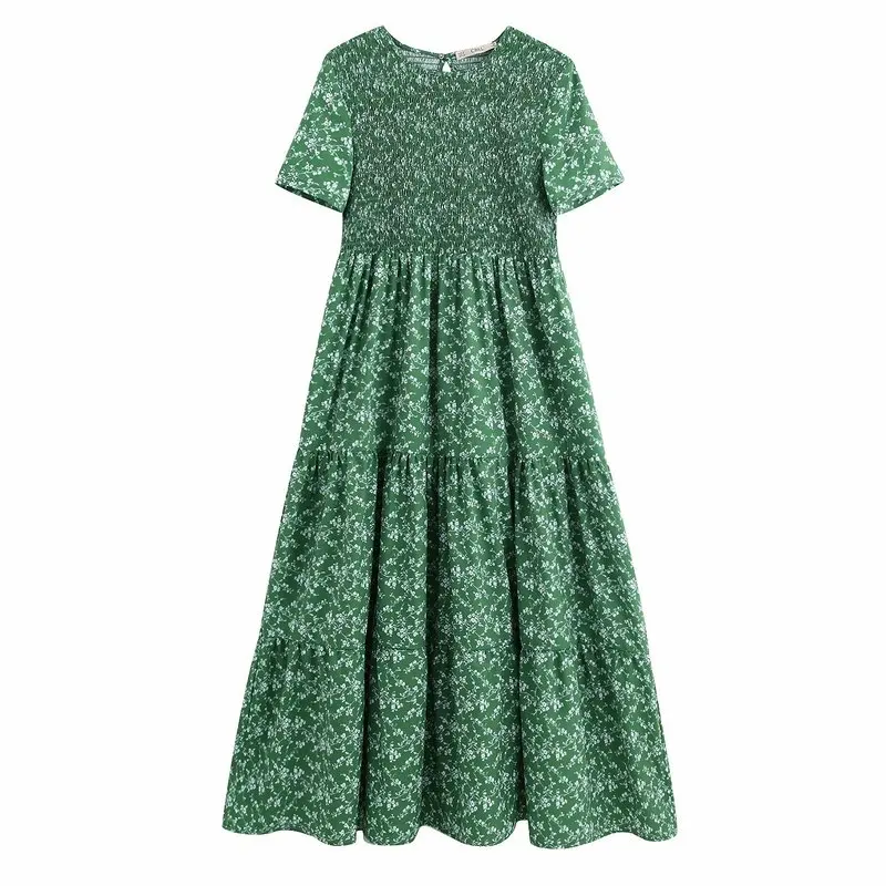 Популярные Платья с цветочным принтом в европейском и американском стиле 1981 68