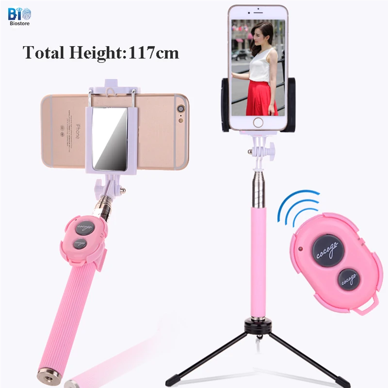 [Био селфи палки] Универсальный Bluetooth мини Автоспуск беспроводной пульт