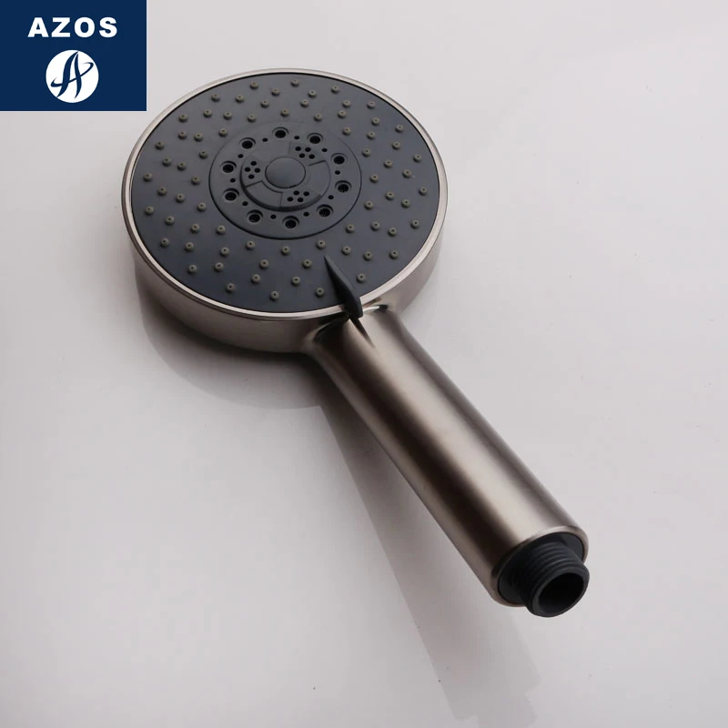 Насадка для душа Azos из АБС пластика никеля матовый материал пять функций мягкая