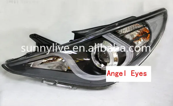 2009-2014 год для Hyundai Sonata YF Соната i45 Ангельские глазки LED Фары автомобиля Налобные