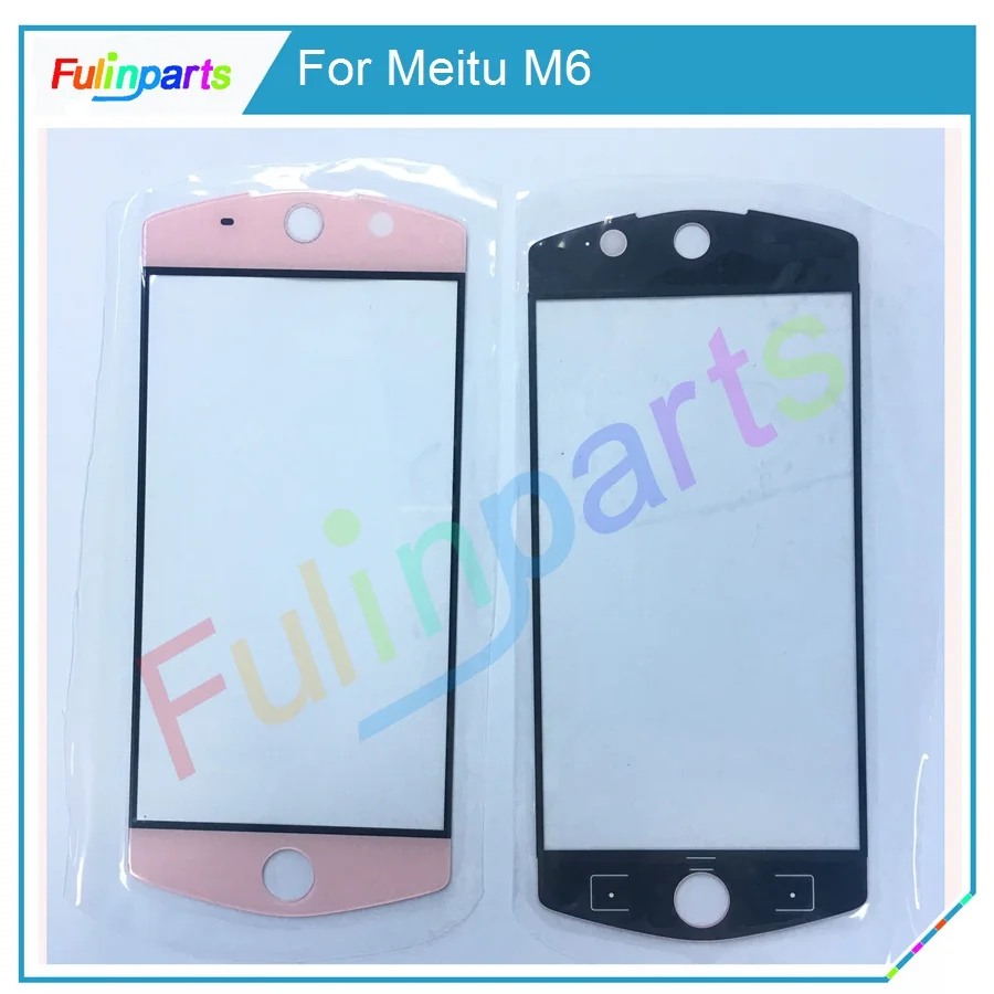 Для Meitu M6 передняя внешняя стеклянная линза белый/розовый Запасные части|lens
