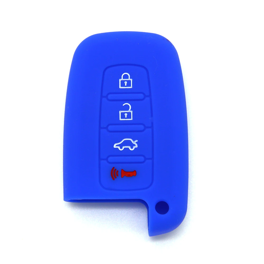 Fashion Silicone Auto key Case Shell Colorful 4 buttons Remote Control Cover rubber Car Styling Fit For Hyundai ix35 Sonata | Автомобили и