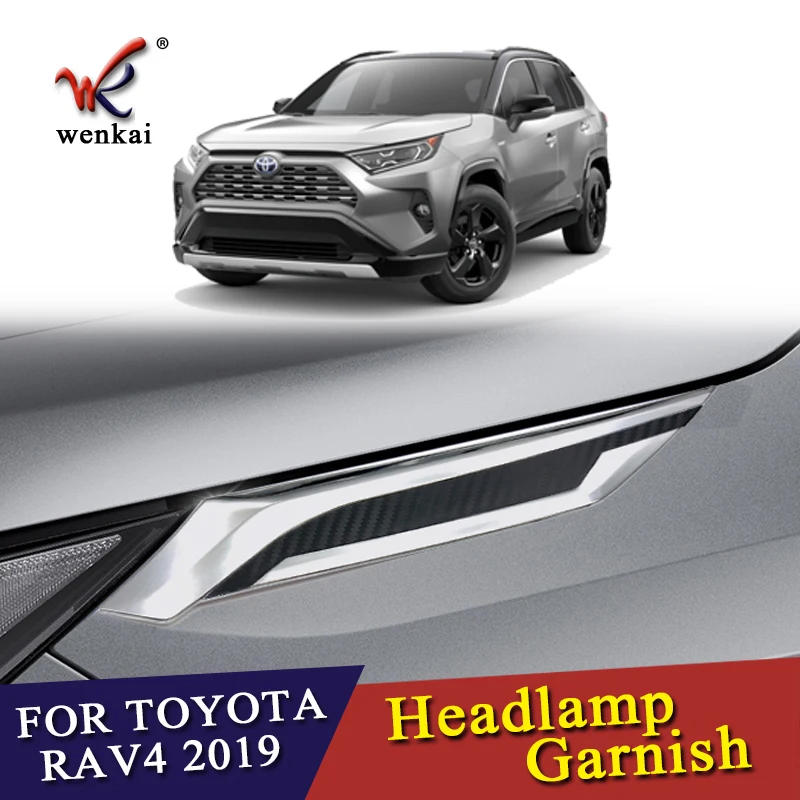 Высококачественный ABS хромированный передний светильник веки для Toyota RAV4 2019 2020