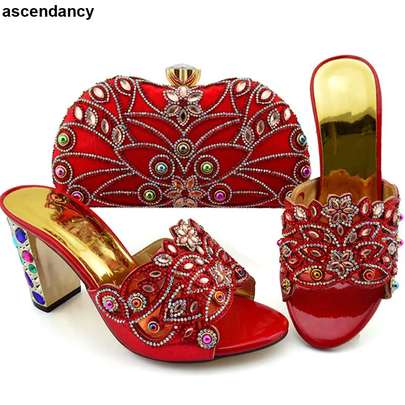 Новое поступление комплект из обуви и сумки в африканском стиле для вечеринки