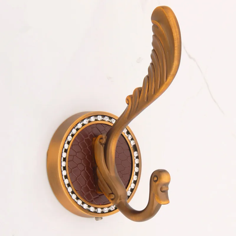 Крючок для ванной комнаты настенное крепление один винт цинковый сплав