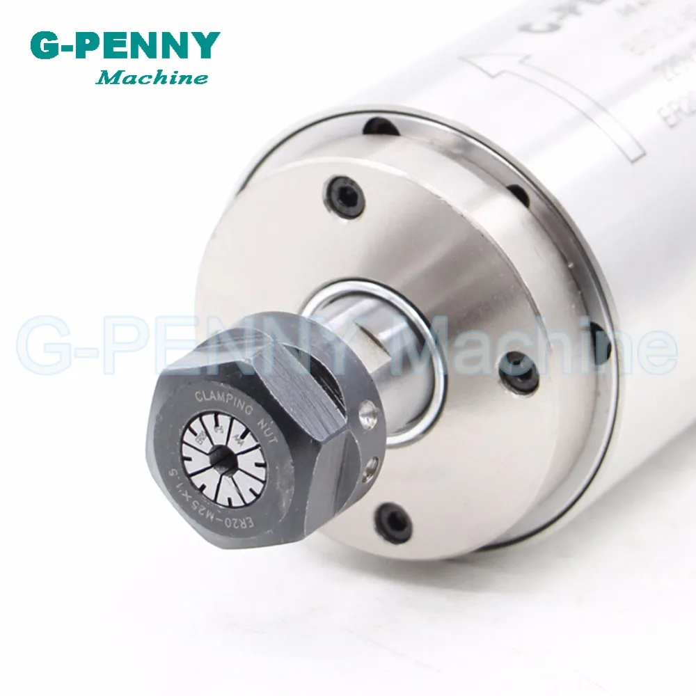 G-PENNY 2.2KW ER20 мотор шпинделя с водяным охлаждением ЧПУ 4 шт. подшипники Точность 0,01 мм гравировальный фрезерный станок 80x230 мм фрезерный станок с ЧПУ